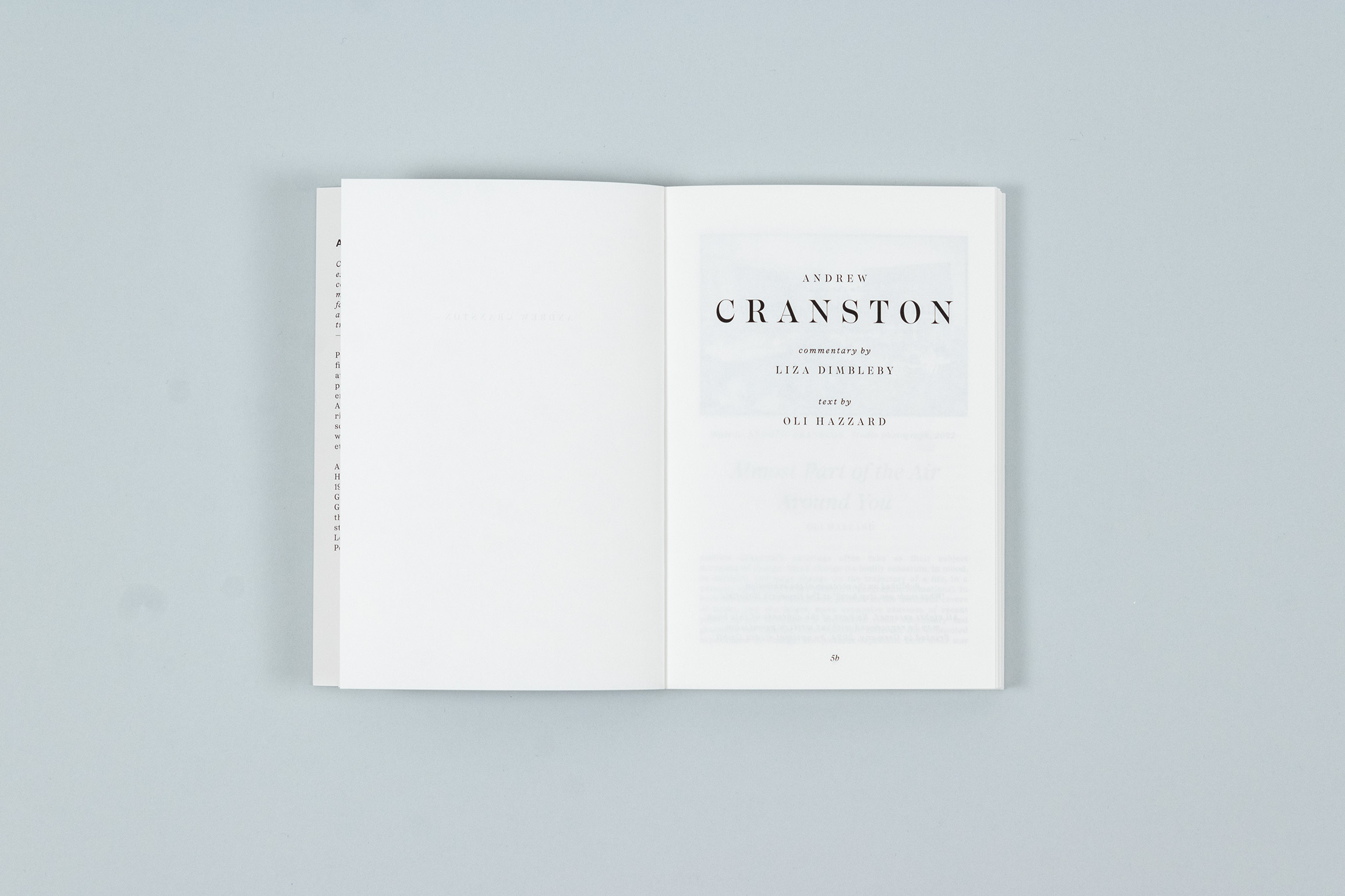 Carole Gibbons monograph spread with Andrew Cranston essay