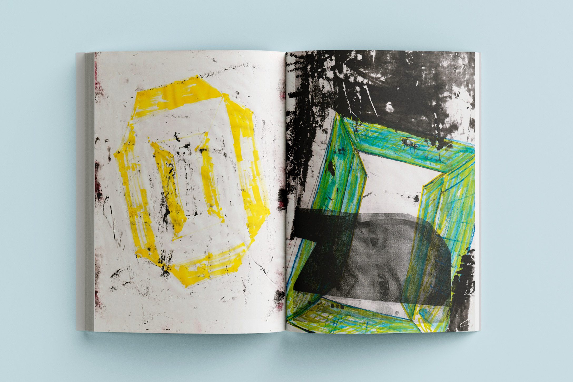 Theo Christy, Personicx book spread (mockup), published by 5b